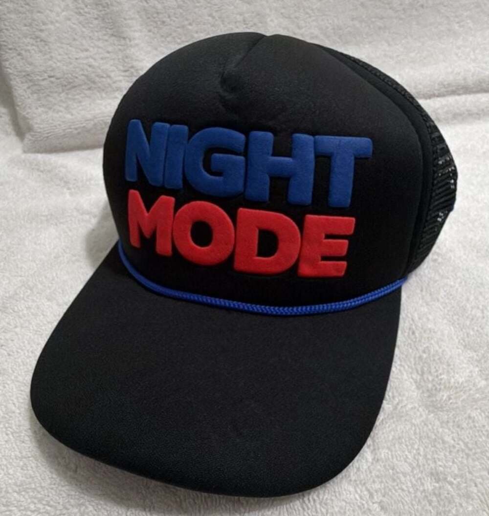 Melonwear Ryobi Night Mode Trucker Hat Snapback Cap Black Blue Red